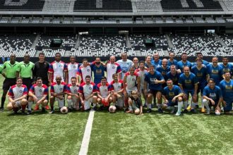 Jogo de futebol entre vereadores e secretários aconteceu no Nilton Santos