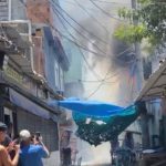 Incêndio atinge galpão na Maré. - Foto: Reprodução/TV Globo