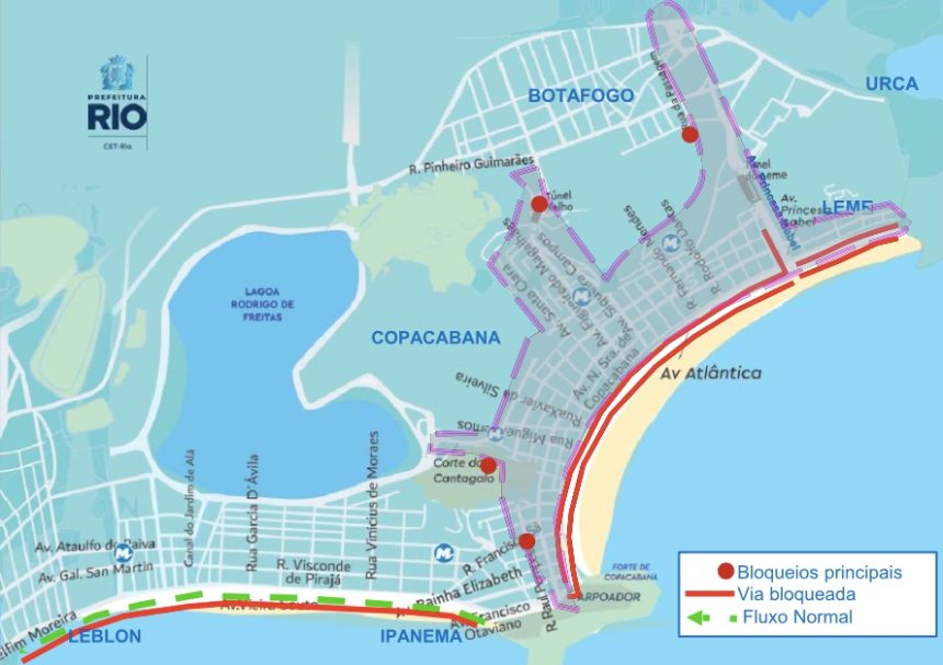 Confira as ruas que serão interditadas para o réveillon 2026