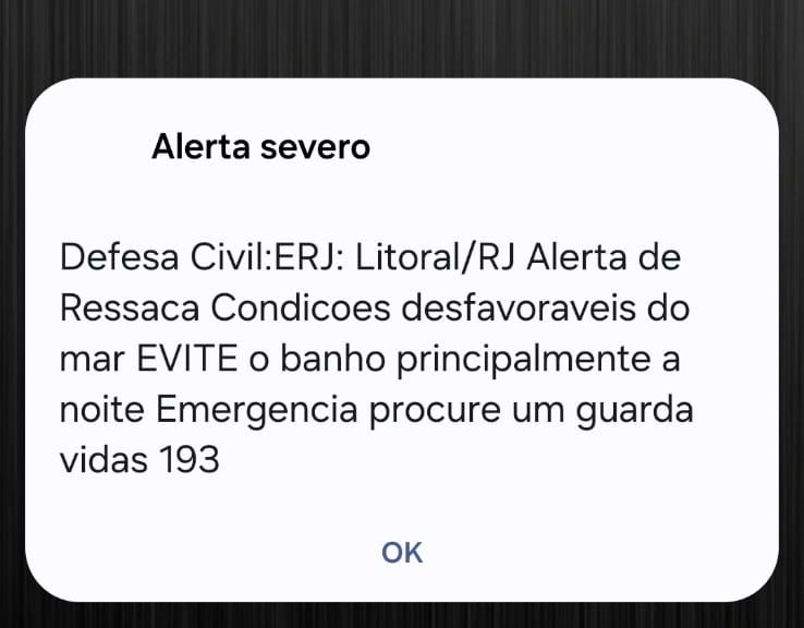 Defesa Civil envia alerta severo por causa de ressaca que atinge o litoral do Rio na véspera do réveillon