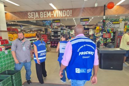 Fiscalização em mercados de Belford Roxo e Rio Bonito
