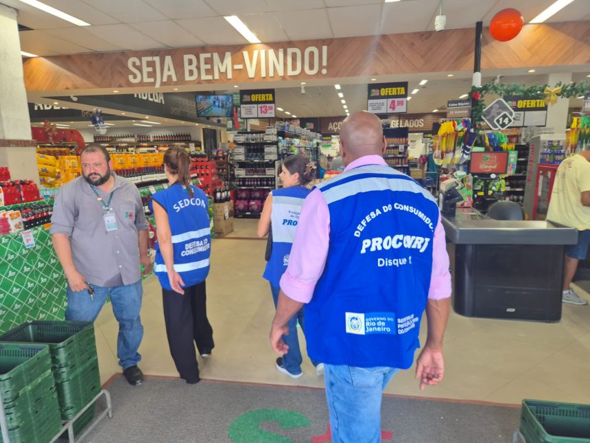 Fiscalização em mercados de Belford Roxo e Rio Bonito