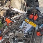 Desabamento aconteceu por volta das 4h36 nesta segunda (08) - Foto: Divulgação/Corpo de Bombeiros