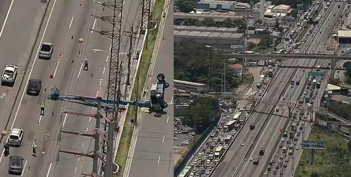 Acidente fechou três faixas da Dutra e deixou uma pessoa ferida