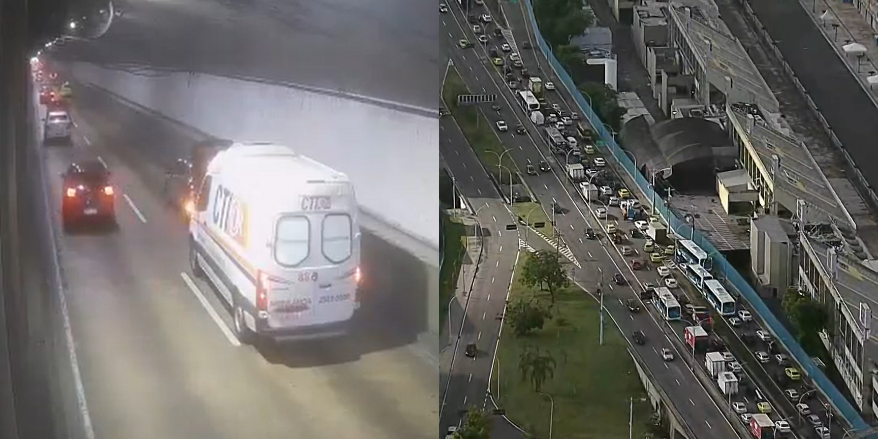 Acidente de trânsito provocou reflexos para quem vinha da Zona Portuária