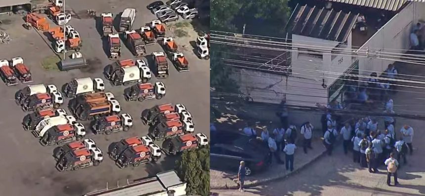 Condutores paralisados nesta segunda (01) trabalham para a Força Ambiental, terceirizada que presta serviço para a Comlurb