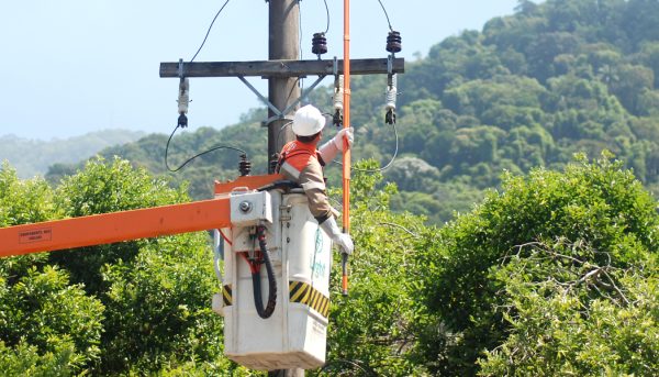 Equipes da concessionária de energia atuam no reparo do problema