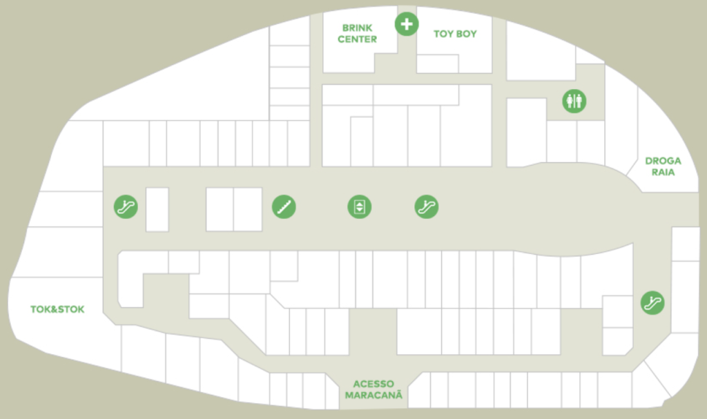 Defesa Civil interdita subsolo e 17 lojas do térreo do Shopping Tijuca após incêndio 62 Mapa do piso térreo do Shopping Tijuca