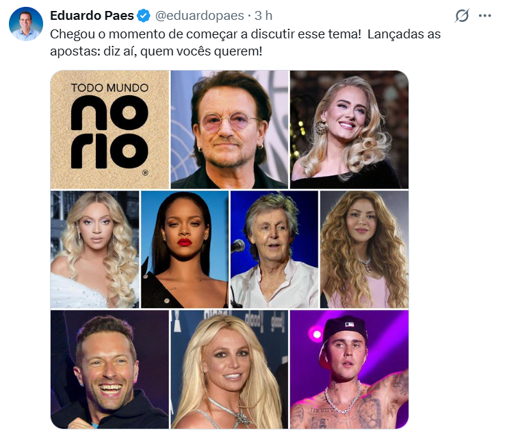 De Beyoncé a Paul McCartney: Paes divulga “candidatos” ao show gratuito do ano em Copacabana 62 Captura de tela 2026 01 06 092156