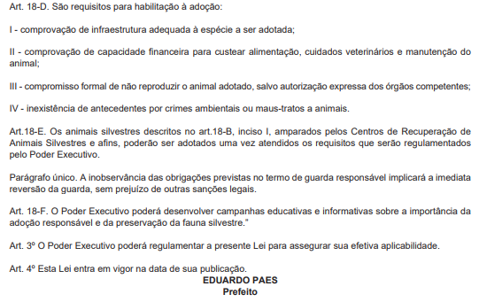 Rio tem novas regras para adoção de animais silvestres debilitados 63 Captura de tela 2026 01 07 115203