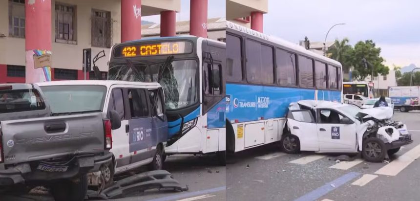 Cinco pessoas ficaram feridas; trânsito ficou congestionado ao longo da manhã