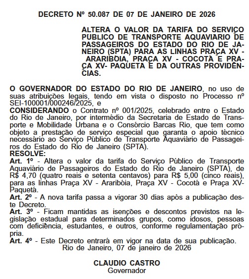 Preço de passagem das barcas vai aumentar para R$ 5 no Rio 62 WhatsApp Image 2026 01 08 at 08.05.22
