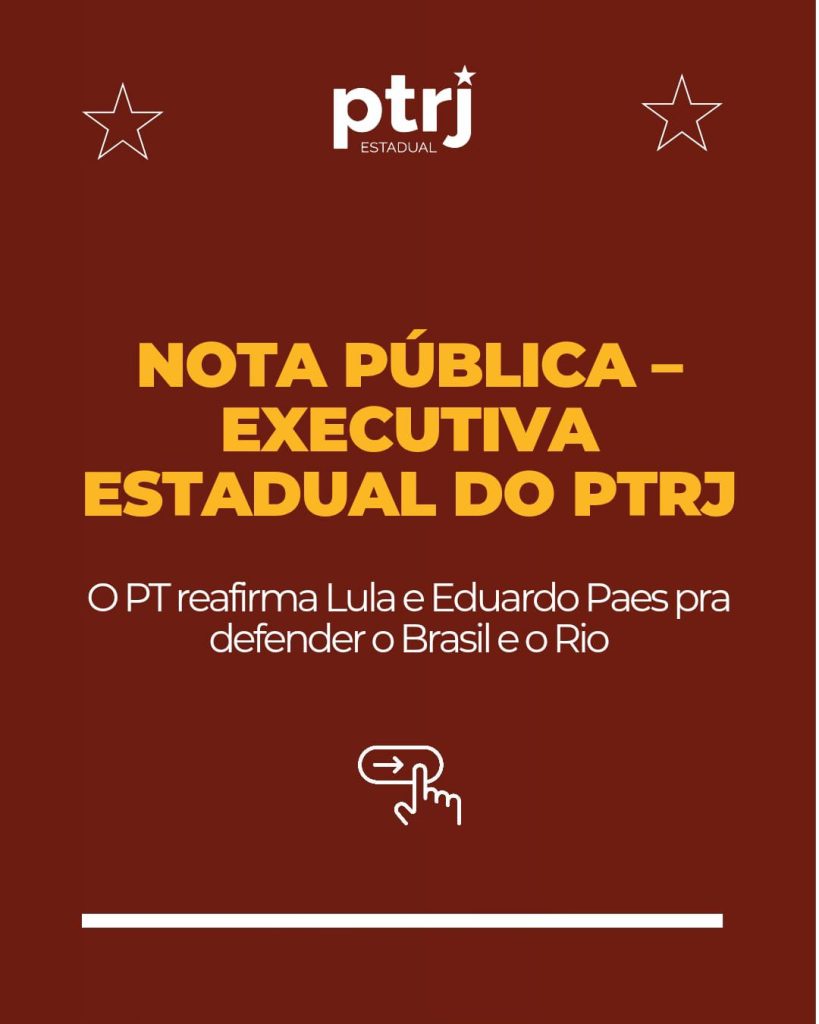 Treta no PT: executiva estadual divulga nota a favor da candidatura de Eduardo Paes para o governo e condenando ‘projetos individuais’