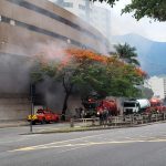 O incêndio que atingiu o Shopping Tijuca, na úiltima sexta-feira (2) — Foto: Reprodução/Redes