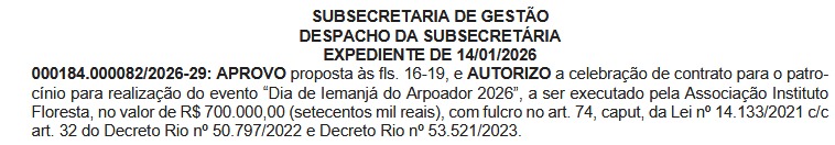 Paes de (quase) todos os santos: prefeitura autoriza patrocínio de R$ 700 mil para as celebrações do Dia de Iemanjá do Arpoador 63 WhatsApp Image 2026 01 15 at 06.31.51