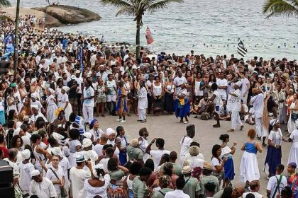 A celebração do Dia de Iemanjá do Arpoador, em 2 de fevereiro: prefeitura comandada por Eduardo Paes (PSD) libera o patrocínio de R$ 700 mil