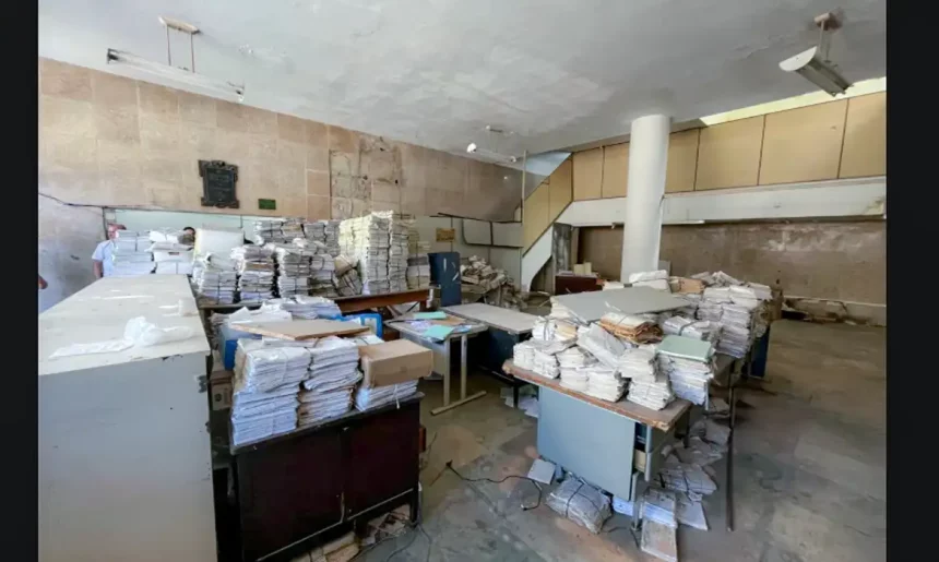 Vista interna do antigo IML do Rio de Janeiro, na Lapa