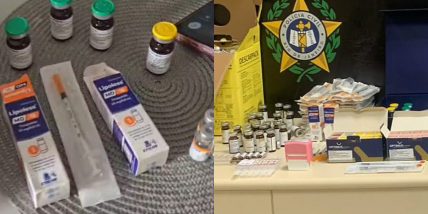 Agentes apreenderam dez caixas de canetas emagrecedoras em um dos endereços na Zona Oeste do Rio