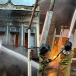 Funcionário da bote ficou ferido após incêndio, mas foi liberado após receber atendimento no local