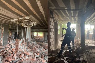 Demolição começou em 2023, mas foi suspensa por liminar; novo laudo da Defesa Civil identificou risco de desabamento no prédio