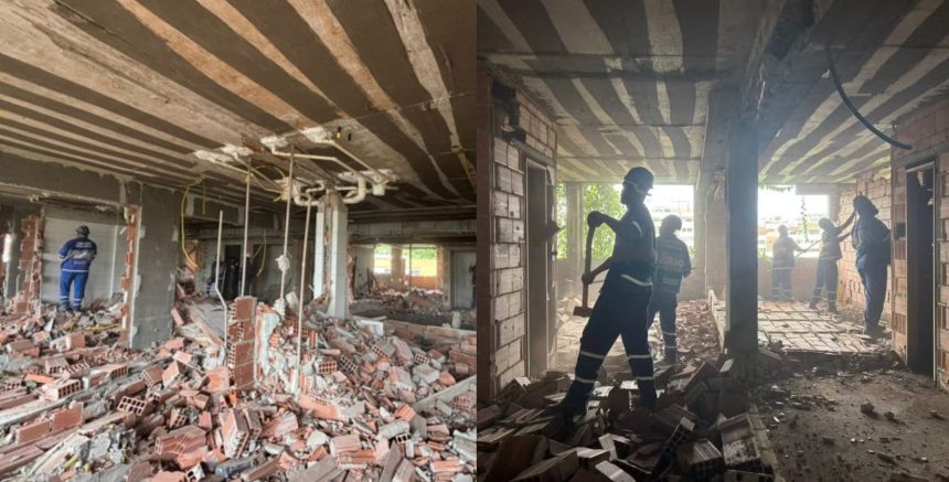 Demolição começou em 2023, mas foi suspensa por liminar; novo laudo da Defesa Civil identificou risco de desabamento no prédio