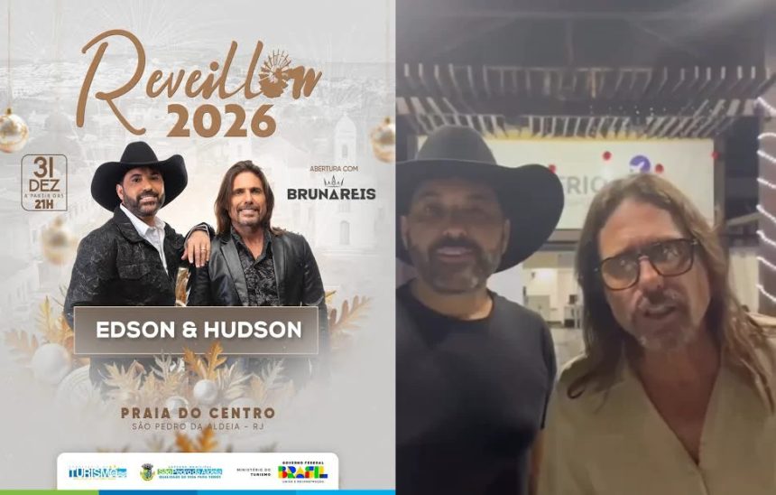 Cancelamento foi informado pela própria dupla sertaneja; segundo Prefeitura de São Pedro da Aldeia, falha foi de empresa contratada