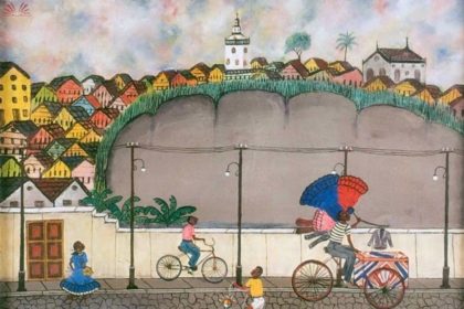 Favela (Morro da Providência), na Pequena África na pintura de Heitor dos Prazeres: Heitor dos Prazeres: enredo sobre o sambista e multiartista para revisitar a história do carnaval do Rio.