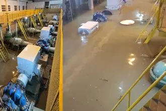 Motores do sistema Guandu ficaram submersos e estação precisou ter produção de água paralisada