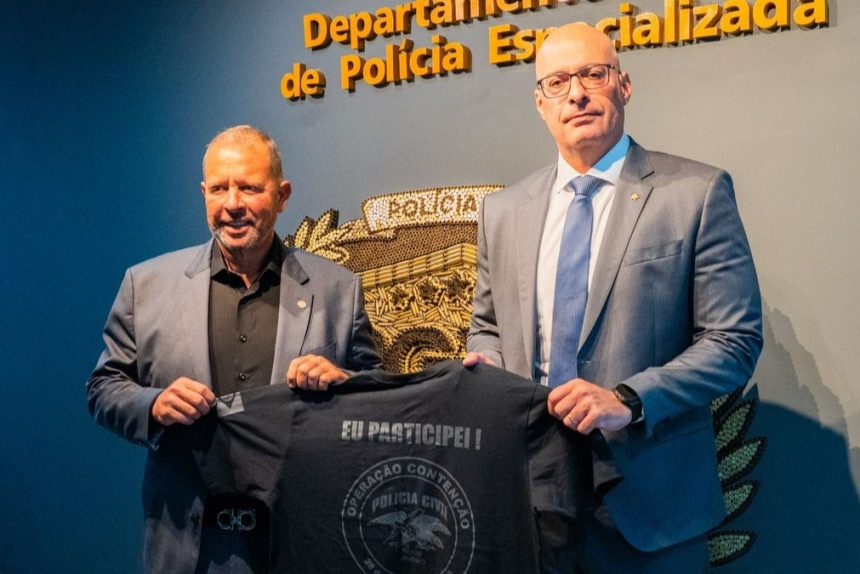 Presidente em exercício da Alerj, Guilherme Delaroli, esteve na Cidade da Polícia