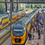 Estação ferroviária de Roterdã, na Holanda.