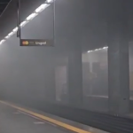 Fumaça de incêndio próximo à Estação Praça Onze do metrô