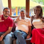 Diego Quaquá e Washington Quaquá, do PT, em reunião com Benny Briolly, do PSOL