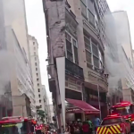 Incêndio atinge restaurante na Rua da Alfândega, no Centro; veja o vídeo