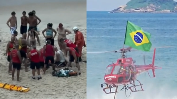 Instrutor morre em queda de asa delta na Praia de São Conrado; mulher fica gravemente ferida