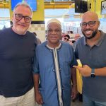 Anúncio no Amarelinho da Cinelândia, com a presença do presidente estadual Roberto Rocco e do vereador Márcio Santos - Foto: Divulgação