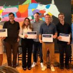 O vereador Rafael Aloisio Freitas e o pessoal da Apresenta, que reúne produtores de eventos no Rio