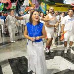 Janja, primeira-dama de Lula em ensaio na Marquês de Sapucaí