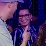 Primeira-dama Janja da Silva em camarote na Sapucaí