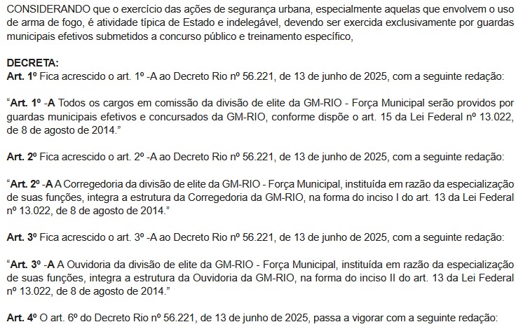 Paes publica as novas regras da Força Municipal para destravar porte de armas com a Polícia Federal 63 WhatsApp Image 2026 02 20 at 06.36.25 1