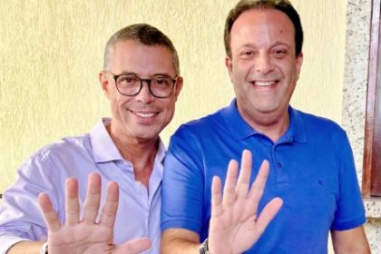 O secretário estadual de Governo, André Moura (União) e o governador de Sergipe, Fábio Mitidieri (PSD)