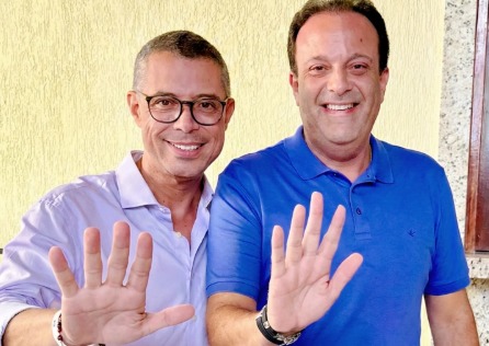 O secretário estadual de Governo, André Moura (União) e o governador de Sergipe, Fábio Mitidieri (PSD)