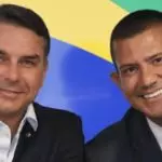 O senador Flávio Bolsonaro e o deputado estadual Douglas Ruas