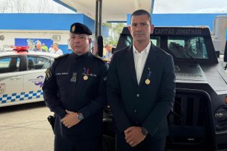 Coronel Marcelo Menezes e o pré-candidato a governador do PL, Douglas Ruas