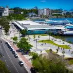 Imagem aérea a orla do Centro de Niterói