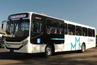 Ônibus da frota que será utilizada pelo Grupo Comporte na operação das linhas de ônibus em Campo Grande e Santa Cruz.