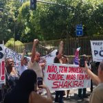 Profissionais de saúde da família em greve no Rio