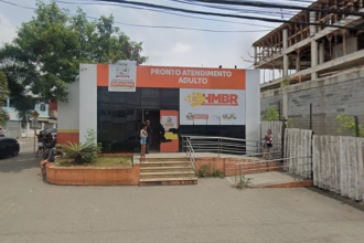 Facha do Hospital Municipal de Belford Roxo, para onde vítima foi levada após ser baleada em operação