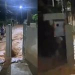 Imagens do alagamento provocado pro adutora que se rompeu em Xerém