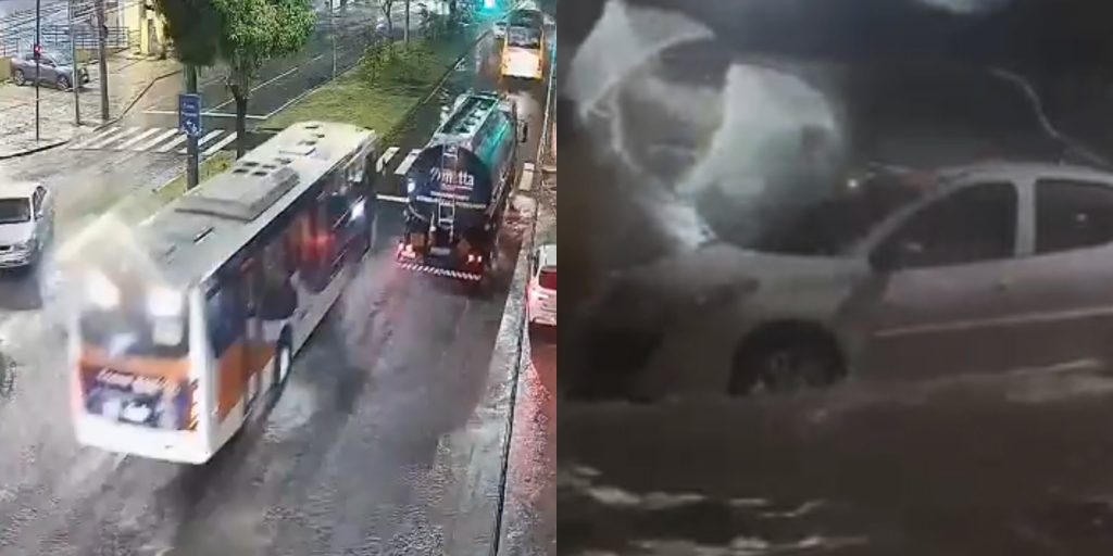 Chuva deixa alagamentos e alerta no Rio; motorista passa mal durante temporal na Ilha do Governador