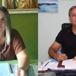 Do lado direito: Gladys Nunes; do lado esquerdo, Alexandre Martins, prefeito de Búzios